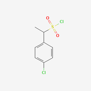 molecular formula C8H8Cl2O2S B11721967 1-(4-Chlorophenyl)ethanesulfonyl chloride 