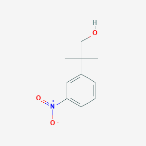 molecular formula C10H13NO3 B11721974 2-Methyl-2-(3-nitrophenyl)propan-1-ol 