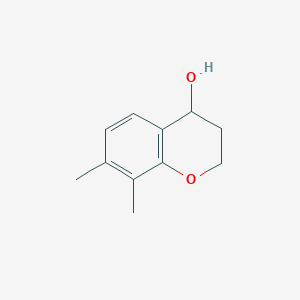 molecular formula C11H14O2 B11721989 7,8-Dimethyl-3,4-dihydro-2H-1-benzopyran-4-OL 