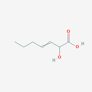 molecular formula C7H12O3 B11721995 2-Hydroxyhept-3-enoic acid 