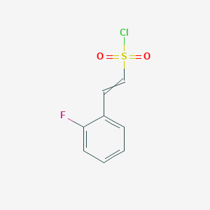 molecular formula C8H6ClFO2S B11722012 2-(2-Fluorophenyl)ethene-1-sulfonyl chloride 