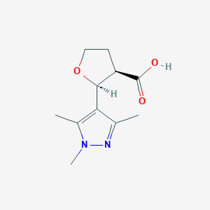 (2S,3R)-2-(1,3,5-trimethyl-1H-pyrazol-4-yl)oxolane-3-carboxylic acid