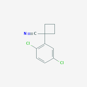 molecular formula C11H9Cl2N B11722038 1-(2,5-Dichlorophenyl)cyclobutanecarbonitrile 