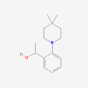 molecular formula C15H23NO B11722043 2-(4,4-Dimethyl-1-piperidinyl)-alpha-methylbenzyl Alcohol 