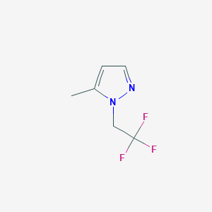 molecular formula C6H7F3N2 B11722046 5-methyl-1-(2,2,2-trifluoroethyl)-1H-pyrazole 