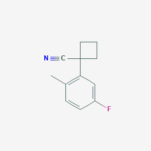 molecular formula C12H12FN B11722059 1-(5-Fluoro-2-methylphenyl)cyclobutanecarbonitrile 