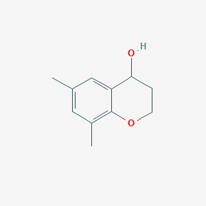 molecular formula C11H14O2 B11722066 6,8-dimethyl-3,4-dihydro-2H-1-benzopyran-4-ol 