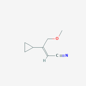 molecular formula C8H11NO B11722067 (2Z)-3-cyclopropyl-4-methoxybut-2-enenitrile 