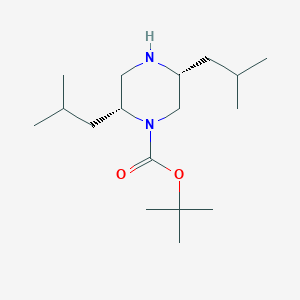 molecular formula C17H34N2O2 B11722118 tert-butyl (2R,5R)-2,5-bis(2-methylpropyl)piperazine-1-carboxylate 