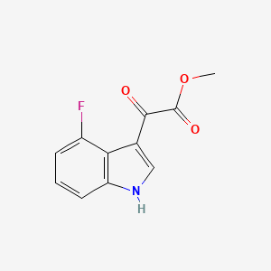 molecular formula C11H8FNO3 B11722129 Methyl 2-(4-Fluoro-3-indolyl)-2-oxoacetate 