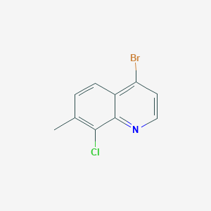 molecular formula C10H7BrClN B11722143 4-Bromo-8-chloro-7-methylquinoline 