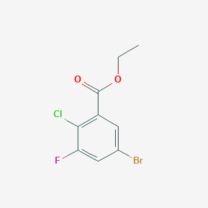 molecular formula C9H7BrClFO2 B11722196 Ethyl 5-bromo-2-chloro-3-fluorobenzoate 