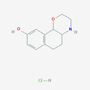 molecular formula C12H16ClNO2 B11722200 (+)-3,4,4a,5,6,10b-Hexahydro-2h-naphtho[1,2-b][1,4]oxazin-9-ol 