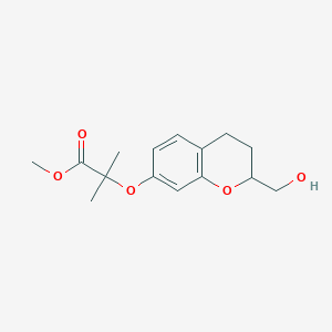 Methyl 2-{[2-(hydroxymethyl)-3,4-dihydro-2H-1-benzopyran-7-YL]oxy}-2-methylpropanoate