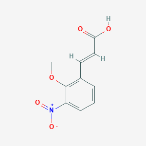 molecular formula C10H9NO5 B11722285 (E)-3-(2-methoxy-3-nitrophenyl)-2-propenoic acid 