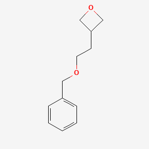 molecular formula C12H16O2 B11722310 3-[2-(Benzyloxy)ethyl]oxetane 