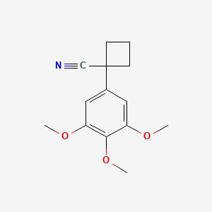 molecular formula C14H17NO3 B11722312 1-(3,4,5-Trimethoxyphenyl)cyclobutanecarbonitrile 