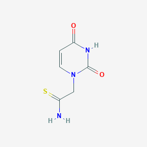 molecular formula C6H7N3O2S B11722350 2-(2,4-Dioxo-1,2,3,4-tetrahydropyrimidin-1-yl)ethanethioamide 