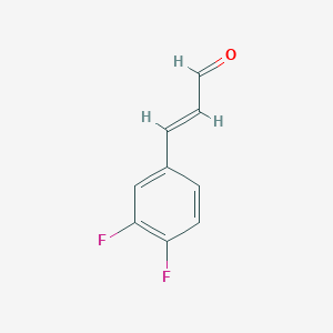 molecular formula C9H6F2O B11722387 (E)-3-(3,4-Difluorophenyl)acrylaldehyde 