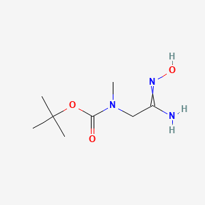 molecular formula C8H17N3O3 B11722388 tert-butyl N-(2-amino-2-hydroxyiminoethyl)-N-methylcarbamate 