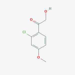 molecular formula C9H9ClO3 B11722407 2'-Chloro-2-hydroxy-4'-methoxyacetophenone 