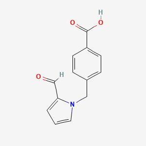 molecular formula C13H11NO3 B11722454 4-[(2-formyl-1H-pyrrol-1-yl)methyl]benzoic acid CAS No. 1083350-94-0