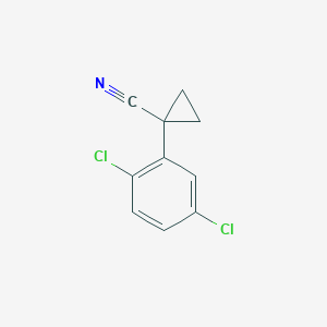 molecular formula C10H7Cl2N B11722476 1-(2,5-Dichlorophenyl)cyclopropanecarbonitrile 