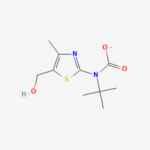 molecular formula C10H15N2O3S- B11722502 N-tert-butyl-N-[5-(hydroxymethyl)-4-methyl-1,3-thiazol-2-yl]carbamate 