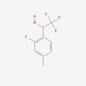 molecular formula C9H8F4O B11722505 2,2,2-Trifluoro-1-(2-fluoro-4-methylphenyl)ethan-1-ol 