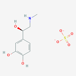 molecular formula C9H13NO7S-2 B11722524 4-[(1R)-1-hydroxy-2-(methylamino)ethyl]benzene-1,2-diol sulfate 