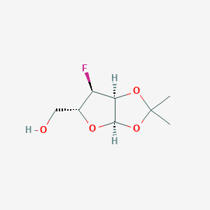 molecular formula C8H13FO4 B11722527 [(3aR,5R,6R,6aS)-6-fluoro-2,2-dimethyl-3a,5,6,6a-tetrahydrofuro[2,3-d][1,3]dioxol-5-yl]methanol 