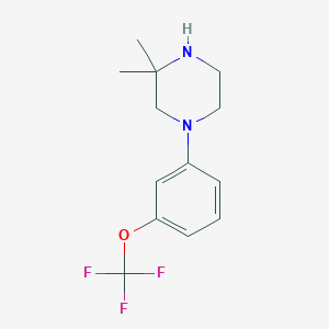 molecular formula C13H17F3N2O B11722551 3,3-Dimethyl-1-[3-(trifluoromethoxy)phenyl]piperazine 