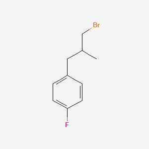 molecular formula C10H12BrF B11722562 1-(3-Bromo-2-methylpropyl)-4-fluorobenzene 