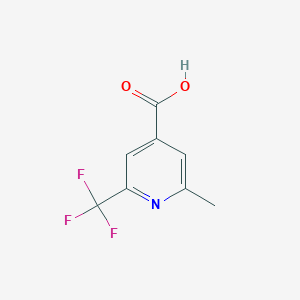 molecular formula C8H6F3NO2 B11722566 2-Methyl-6-(trifluoromethyl)isonicotinic acid 