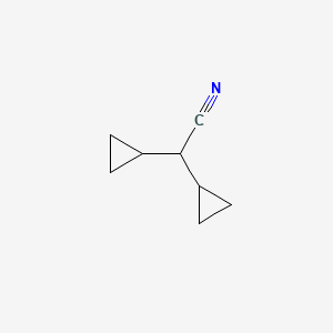 molecular formula C8H11N B11722568 2,2-Dicyclopropylacetonitrile 