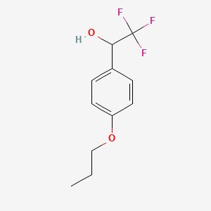 molecular formula C11H13F3O2 B11722577 4-Propoxy-alpha-(trifluoromethyl)benzyl Alcohol 