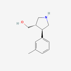 [(3S,4R)-4-(3-methylphenyl)pyrrolidin-3-yl]methanol