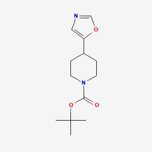 molecular formula C13H20N2O3 B11722593 Tert-butyl 4-(1,3-oxazol-5-YL)piperidine-1-carboxylate 