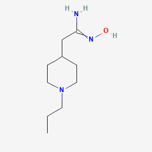 molecular formula C10H21N3O B11722620 N'-hydroxy-2-(1-propylpiperidin-4-yl)ethanimidamide 