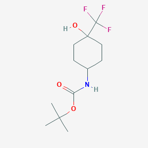 molecular formula C12H20F3NO3 B11722634 tert-butyl N-[4-hydroxy-4-(trifluoromethyl)cyclohexyl]carbamate 