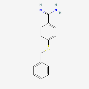 molecular formula C14H14N2S B11722645 4-(Benzylthio)benzamidine 