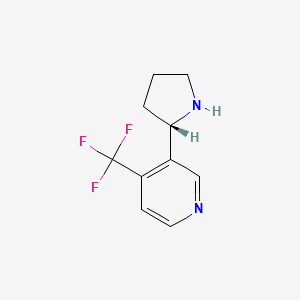 molecular formula C10H11F3N2 B11722654 3-[(2S)-pyrrolidin-2-yl]-4-(trifluoromethyl)pyridine 