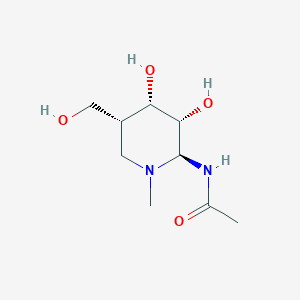 N-[(2S,3R,4S,5R)-3,4-Dihydroxy-5-(hydroxymethyl)-1-methylpiperidin-2-YL]acetamide