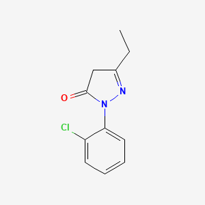 molecular formula C11H11ClN2O B11722673 1-(2-chlorophenyl)-3-ethyl-1H-pyrazol-5(4H)-one 