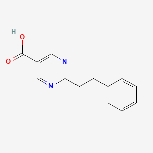 molecular formula C13H12N2O2 B11722691 2-(2-Phenylethyl)pyrimidine-5-carboxylic acid 