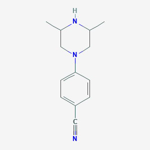 molecular formula C13H17N3 B11722698 4-(3,5-Dimethylpiperazin-1-yl)benzonitrile 