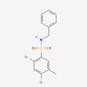 molecular formula C14H13Br2NO2S B1172271 N-benzyl-2,4-dibromo-5-methylbenzenesulfonamide 