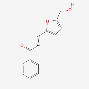 molecular formula C14H12O3 B11722710 3-[5-(Hydroxymethyl)furan-2-yl]-1-phenylprop-2-en-1-one 