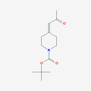 molecular formula C13H21NO3 B11722730 1-(1-Boc-piperidin-4-ylidene)-2-propanone 