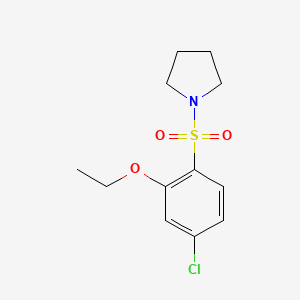 molecular formula C12H16ClNO3S B1172275 5-Chloro-2-(1-pyrrolidinylsulfonyl)phenyl ethyl ether 